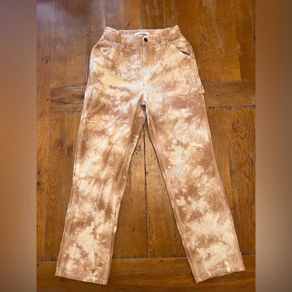 PacSun Beige Tie-Dye High Rise Carpenter Jeans size 26
